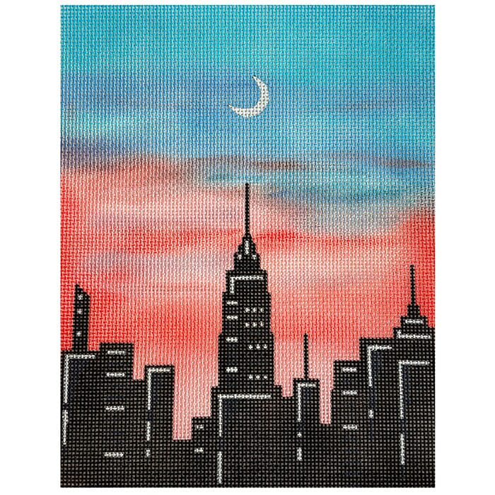 Good Night, NY Painted Canvas Madeleine Elizabeth 