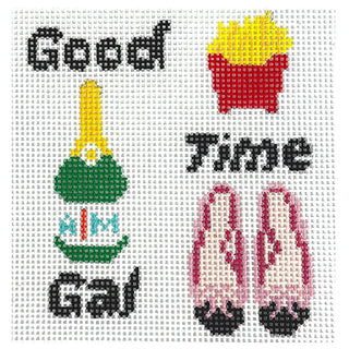 Good Time Gal Painted Canvas KCN Designers 
