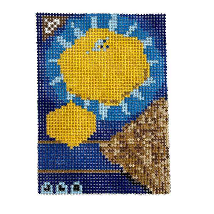 Graham Cracker Box Painted Canvas Fire and Iris 
