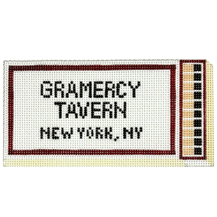 Grammercy Tavern Matchbox Ornament Painted Canvas Spruce Street Studio 