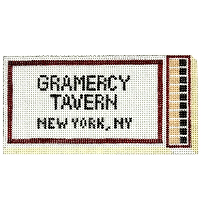 Grammercy Tavern Matchbox Ornament Painted Canvas Spruce Street Studio 
