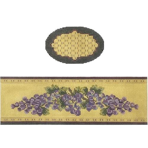 Grape Basket hinged box with hardware Painted Canvas Funda Scully 