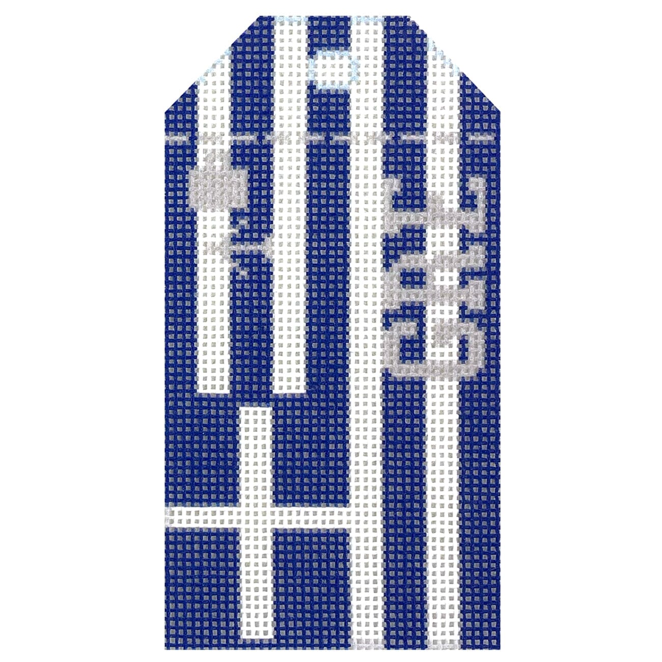 Greece Wee Flag Travel Tag Printed Canvas Hedgehog Needlepoint  - 1