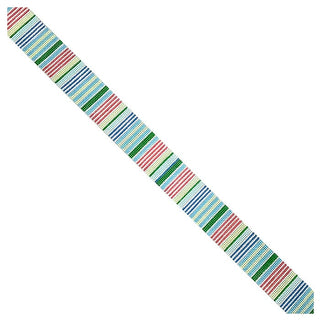 Green and Blue Candy Stripes Belt on 13 Painted Canvas Kristine Kingston 

