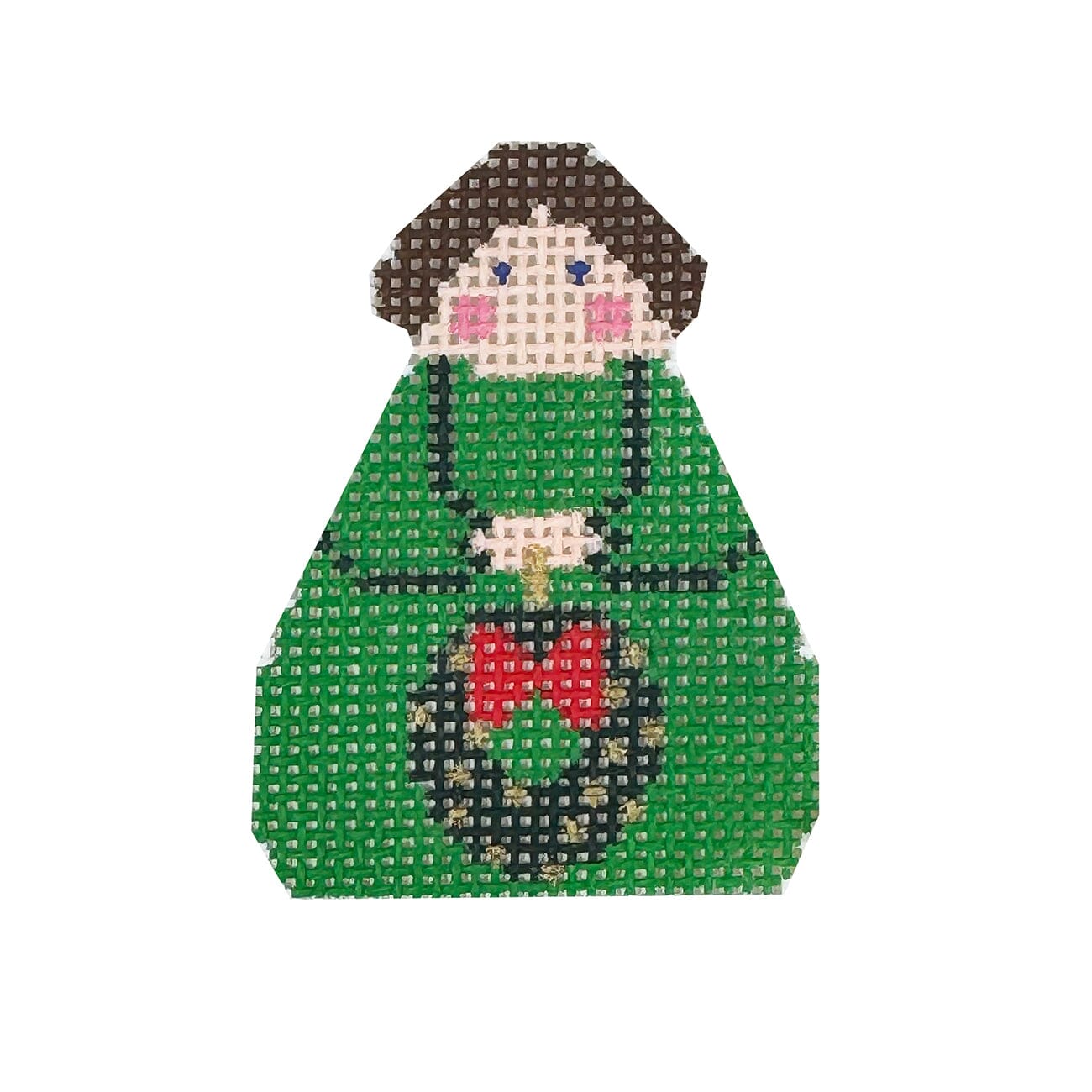 Green Angel with Wreath Painted Canvas KCN Designers 
