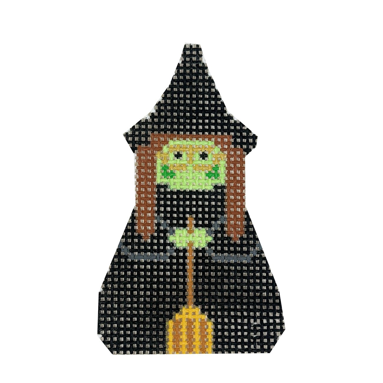 Green Face Witch Angel Painted Canvas KCN Designers 
