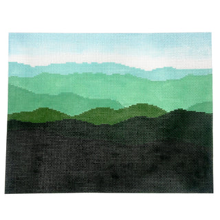Green Mountains Large on 13 Painted Canvas Blue Ridge Stitchery 
