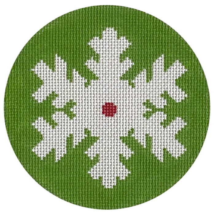 Green Simple Snowflake Painted Canvas Pepperberry Designs 