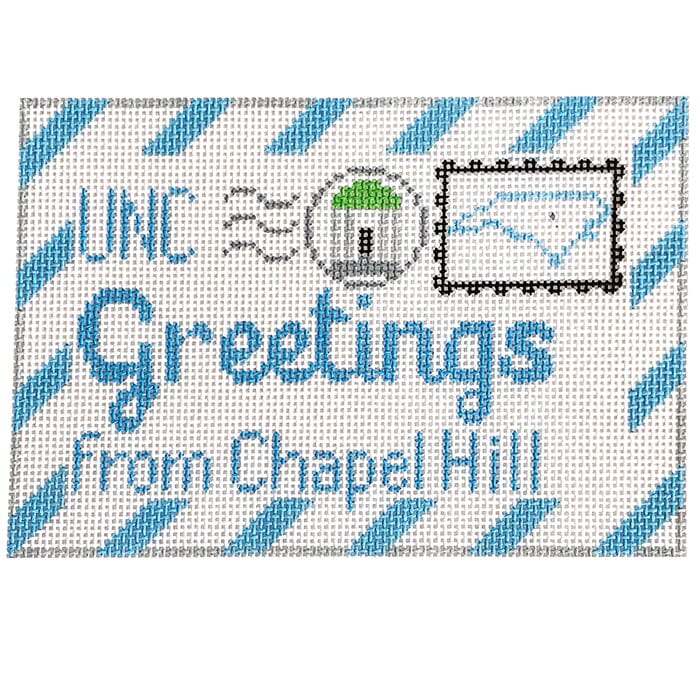 Greetings from Chapel Hill Letter Painted Canvas Rachel Donley 