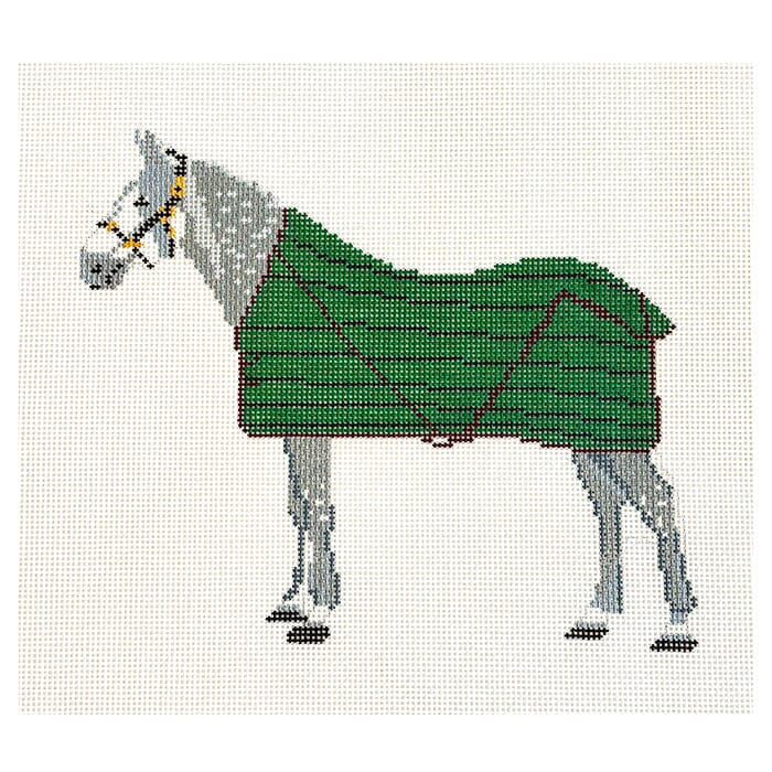 Grey Horse / Green Blanket Printed Canvas PIP & Roo 