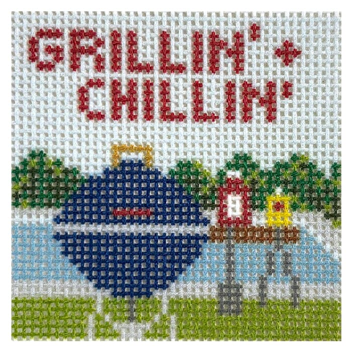 Grillin' + Chillin' Painted Canvas Ann Kaye Studio 