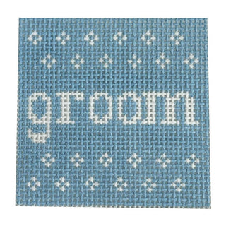 Groom Insert Painted Canvas Evergreen Needlepoint 
