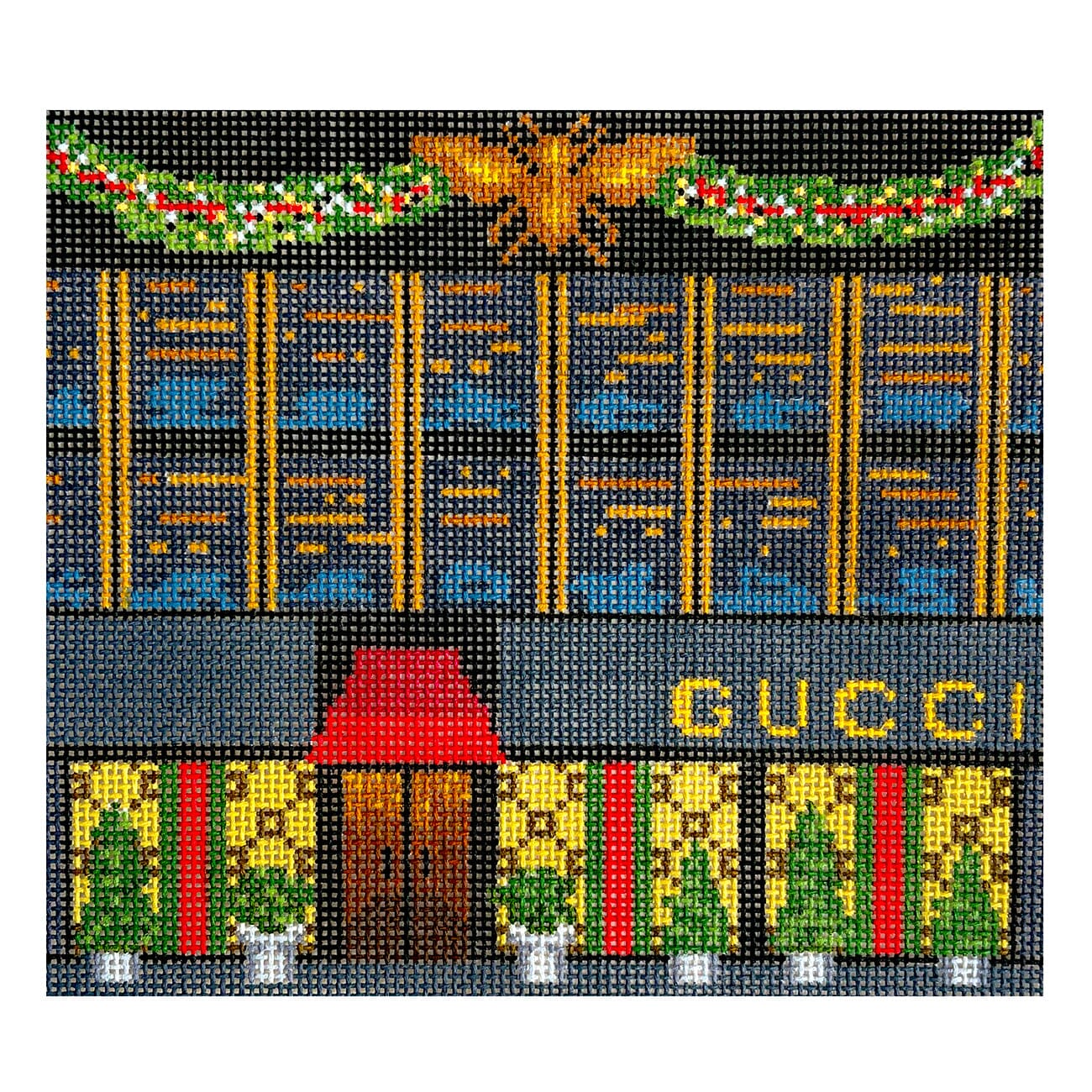 Gucci Storefront Painted Canvas The Gingham Stitchery  - 1