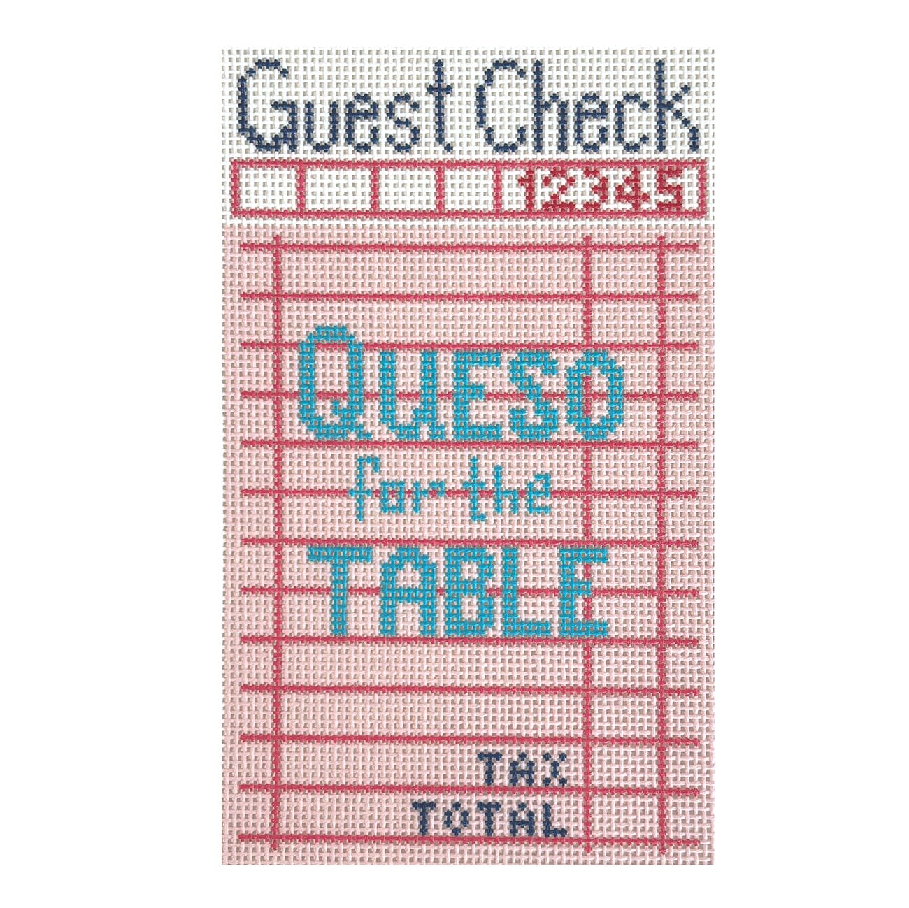 Guest Check   Queso for the Table Painted Canvas Mopsey Designs  - 1