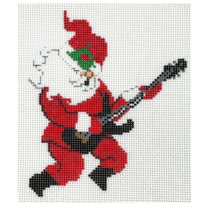 Guitar Hobby Santa Painted Canvas Atlantic Blue Canvas  - 1