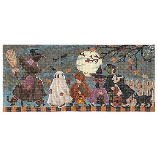 Halloween March on 13 Painted Canvas Victoria Whitson Needlepoint 