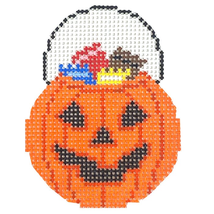 Halloween Pumpkin Basket Painted Canvas Morgan Julia Designs 
