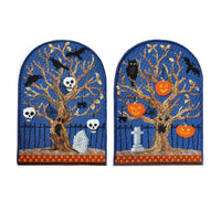 Halloween Series - Spooky Trees Bundle Painted Canvas Kirk & Bradley Bundle - Pumpkins & Skeletons Canvases 