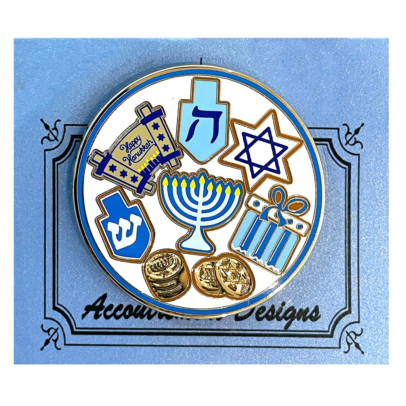 Hanukkah Cookie Plate Needleminder Accessories Accoutrement Designs  - 1