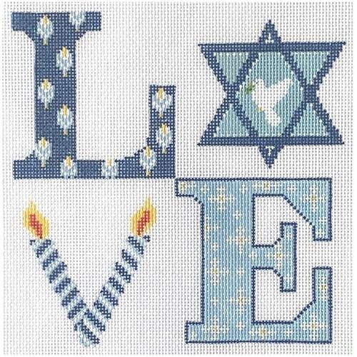 Hanukkah Painted Canvas Funda Scully 
