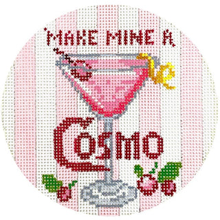 Happier Hour Coaster   Cosmo Painted Canvas The Gingham Stitchery 
