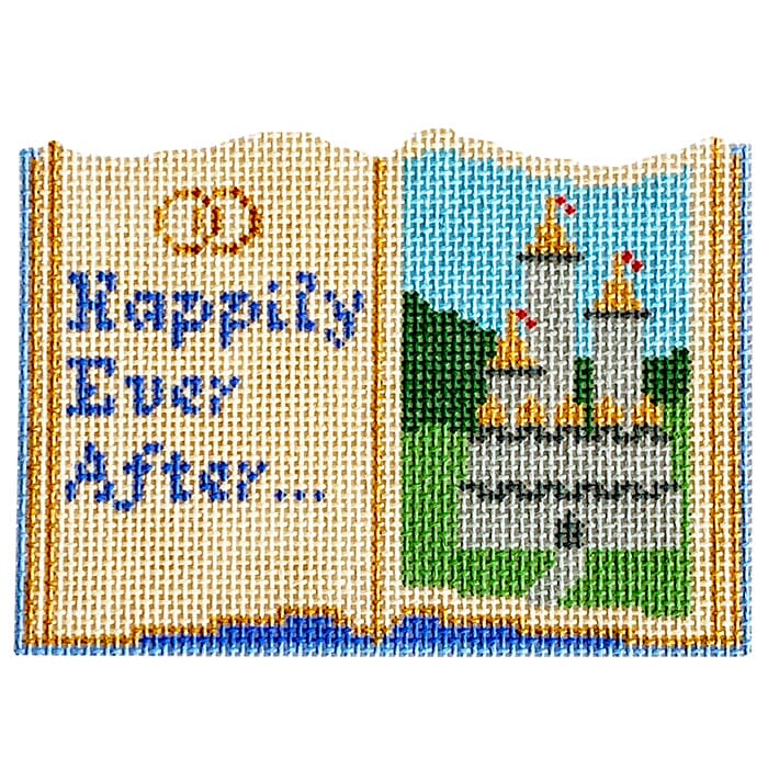 Happily Ever After Book Painted Canvas Goodpoint Needlepoint  - 1