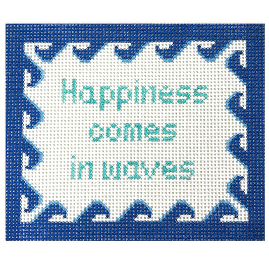 Happiness Comes in Waves Painted Canvas Stitch-Its 