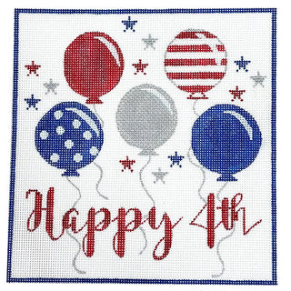 Happy 4th Balloons Square Painted Canvas A Poore Girl Paints 
