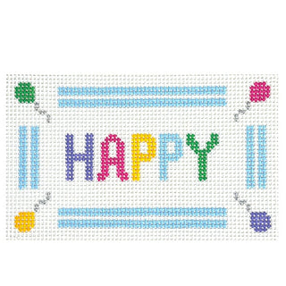 HAPPY Canvas Painted Canvas Goodpoint Needlepoint 
