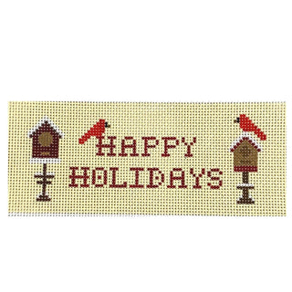 Happy Holidays Painted Canvas Alice & Blue 
