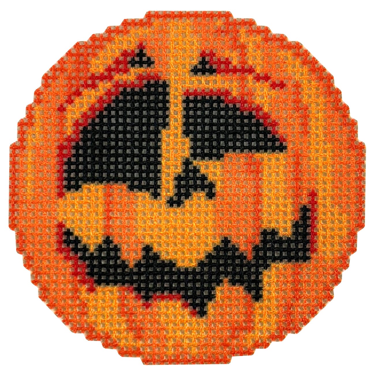 Happy Jack Round Printed Canvas Two Sisters Needlepoint 

