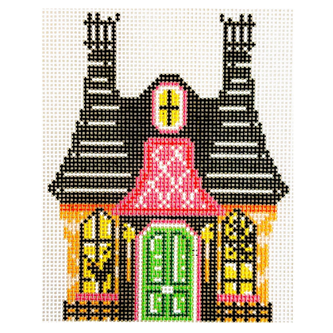 Haunted House 1   Brown Roof Printed Canvas KCN Designers  - 1