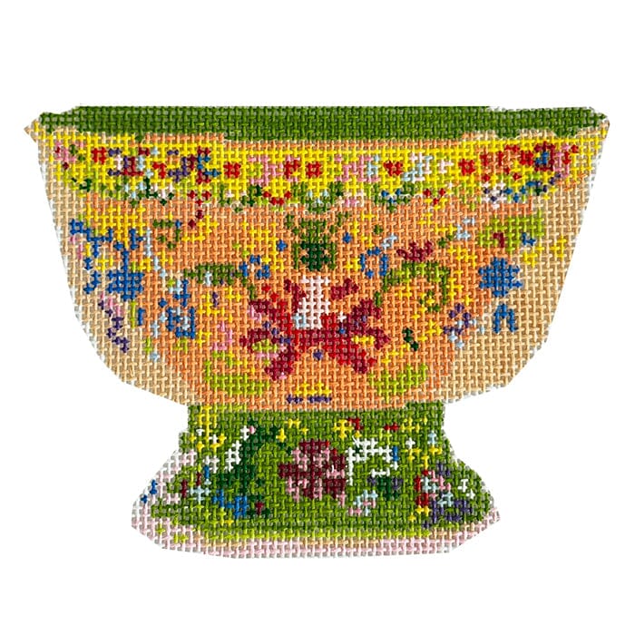Haute Chinoiserie Bowl Painted Canvas KCN Designers  - 1