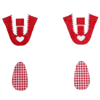 Heart Baby Booties Painted Canvas The Gingham Stitchery 
