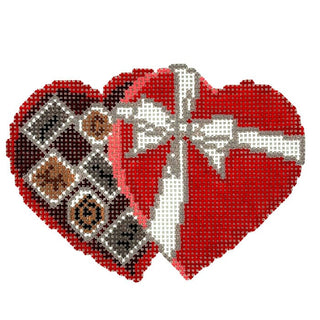 Heart Box of Chocolates Painted Canvas Morgan Julia Designs 
