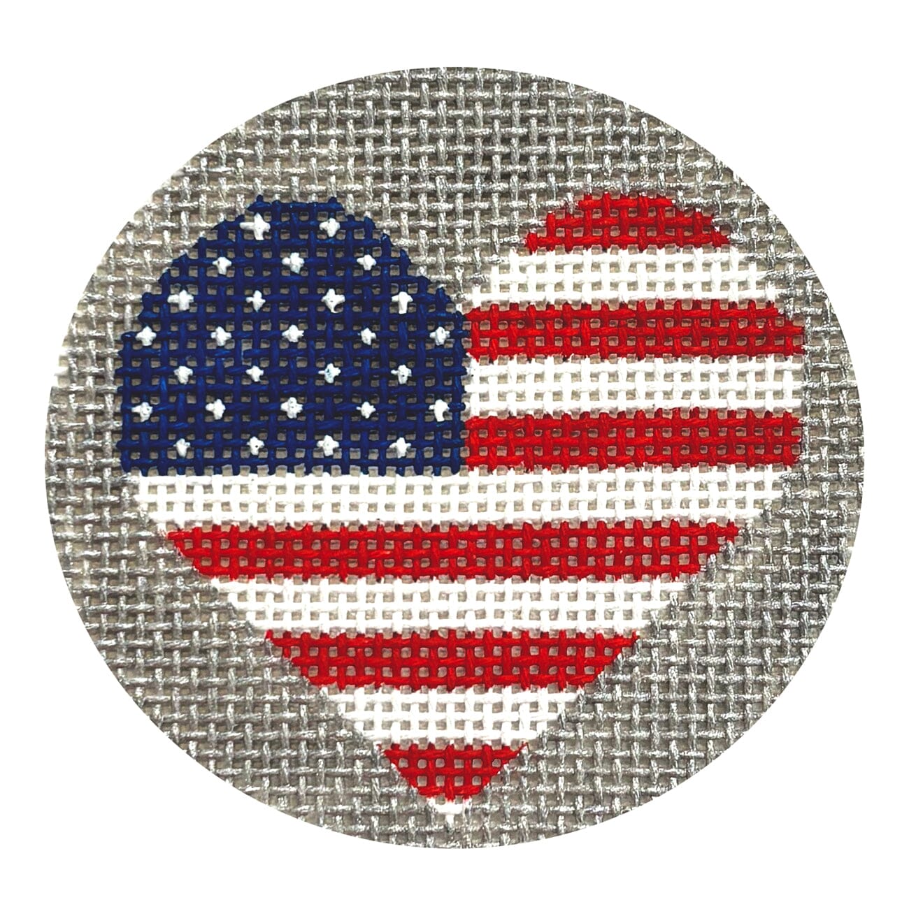 Heart Flag   America Painted Canvas MF Needlepoint  - 1