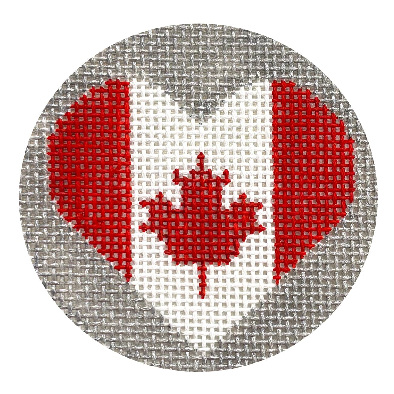 Heart Flag   Canada Painted Canvas MF Needlepoint  - 1