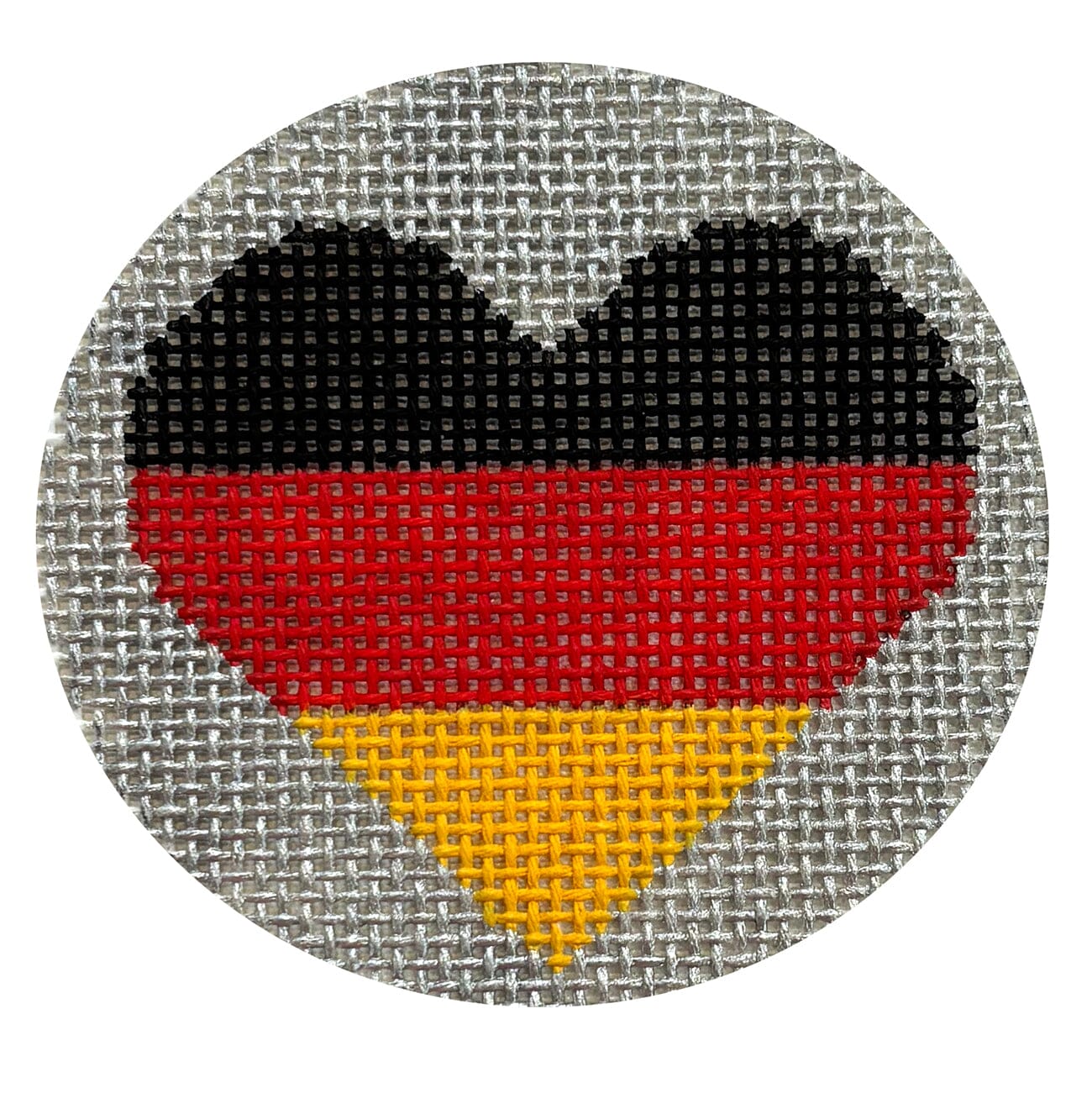 Heart Flag   Germany Painted Canvas MF Needlepoint  - 1