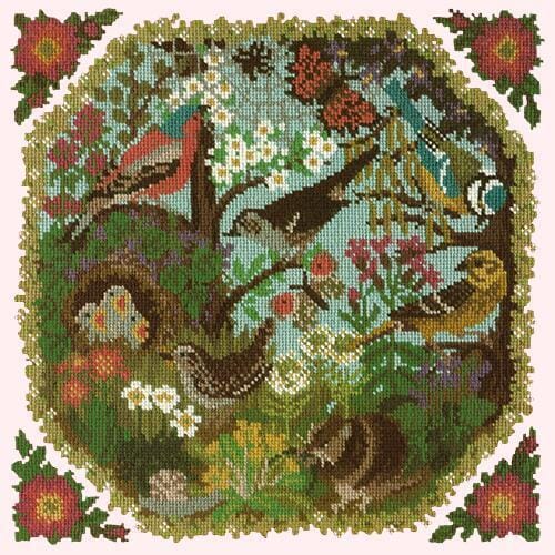 Hedgerow Needlepoint Kit Kits Elizabeth Bradley Design Cream 