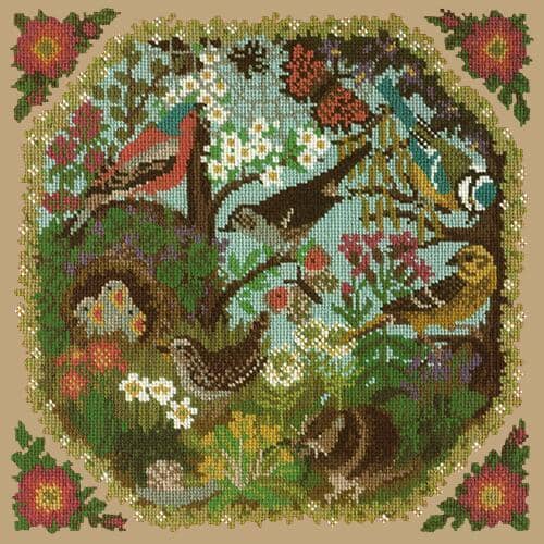 Hedgerow Needlepoint Kit Kits Elizabeth Bradley Design Sand 
