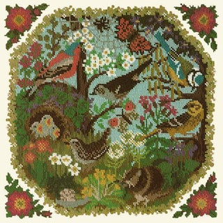 Hedgerow Needlepoint Kit Kits Elizabeth Bradley Design Winter White 
