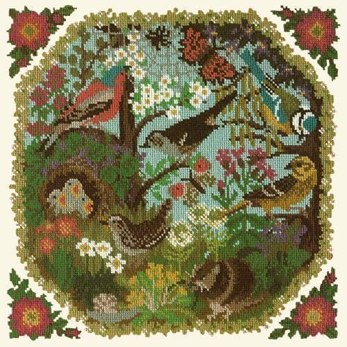 Hedgerow Needlepoint Kit Kits Elizabeth Bradley Design Winter White 
