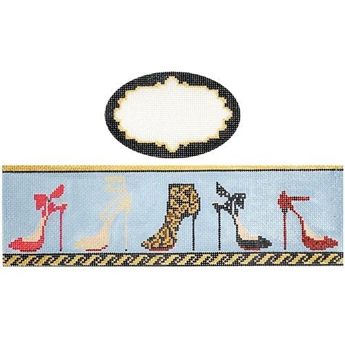 Heels hinged box with hardware Painted Canvas Funda Scully 