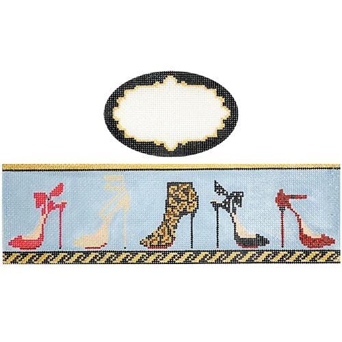 Heels hinged box with hardware Painted Canvas Funda Scully  - 1