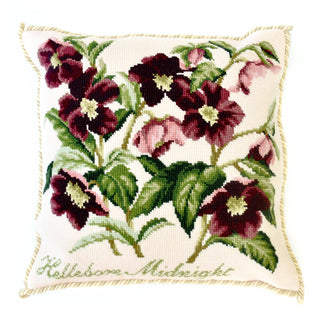 Hellebore Midnight Needlepoint Kit Kits Elizabeth Bradley Design Cream 
