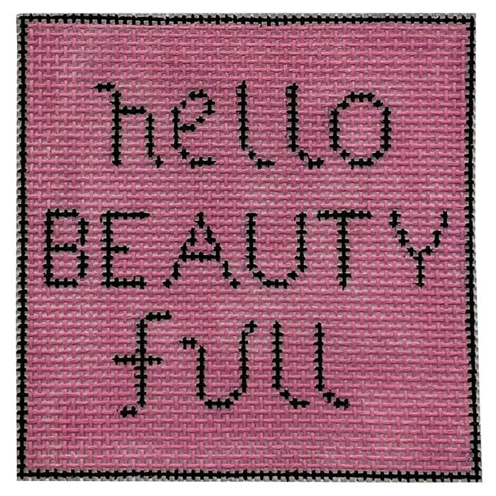 Hello Beauty Full Painted Canvas Vallerie Needlepoint Gallery  - 1