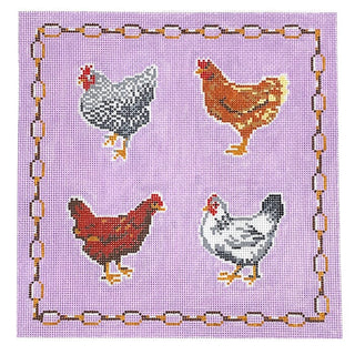 Hen Party Painted Canvas Alice & Blue 
