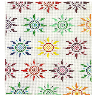 Here Comes The Sun (Multi Color) Painted Canvas Fire and Iris 
