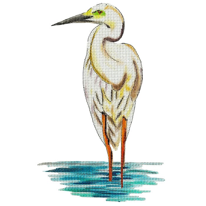 Heron Illustration Painted Canvas Colors of Praise 