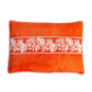 Hibiscus Band - White on Orange Printed Canvas Two Sisters Needlepoint 